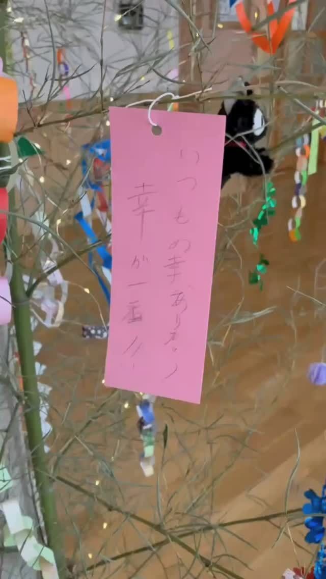今日7月7日は七夕ですね。🎋✨ 

「ミューズの星新別府町」では、七夕に向けて7月1日と3日の2日間にわけて、みんなでコツコツと七夕の準備を進めてきました！

笹は、毎年一ッ葉稲荷神社からいただいている竹笹！⛩️
ご利益いっぱいの笹です！

ロビーに飾られた色鮮やかな飾りの数々。 実はこれ、すべてご利用者さまとスタッフが「あーでもない、こーでもない」とワイワイおしゃべりしながら、手作りしたものです。

折り紙を折りながら、飾りつけしながら、ワイワイトーク！ただ行事の準備をするだけでなく、「あたたかいおしゃべり」を通じて一緒に季節を感じられる時間が、私たちは何よりも大好きです。😊

#七夕飾り #宮崎の介護施設